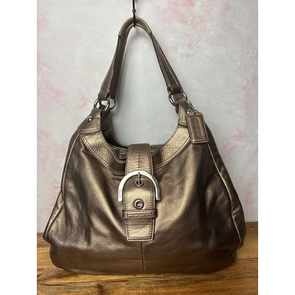 Coach Soho Lynn Hobo Shoulder Bag Metallic Finish style #F17092